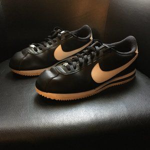 Men's Nike Cortez (Black and White Leather) - Men's US Size 11